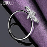 925 Silver Dragonfly Set Women Birthday Engagement Wedding