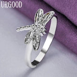 925 Silver Dragonfly Set Women Birthday Engagement Wedding