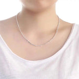 925 Sterling Silver Fine Beads Snake Bone Chain Jewelry Set