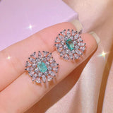 Paraiba Jewelry Set Pendant Earrings Ring Party Birthday Gift