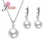 925 Sterling Silver Pearl Jewelry Set - Spring Gift