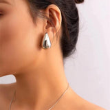 Big Drop S925 Silver Needle Earrings Retro Chunky Party Jewelry