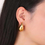 Big Drop S925 Silver Needle Earrings Retro Chunky Party Jewelry