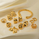 Irregular Studs Huggie Earrings Women's Punk Vintage Jewelry