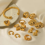 Irregular Studs Huggie Earrings Women's Punk Vintage Jewelry
