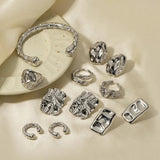 Irregular Studs Huggie Earrings Women's Punk Vintage Jewelry