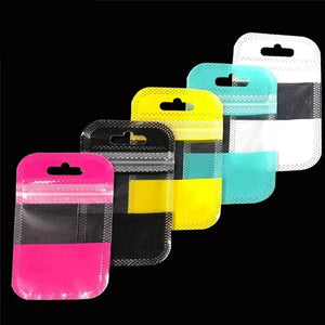 50pcs Small Gift Ziplock Bag Clear Plastic Packaging Mini Jewelry Retail Bags
