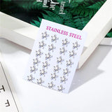 Geometric Earrings 12 Pairs Lot Stainless Steel Jewelry