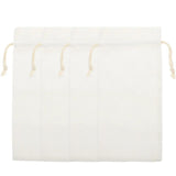 4pcs Khaki Linen Drawstring Gift Bags for Jewelry Wedding Party