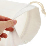 4pcs Khaki Linen Drawstring Gift Bags for Jewelry Wedding Party
