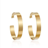 Celebrity Style Stainless Steel Round Earrings
