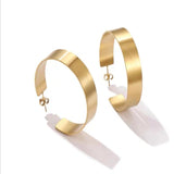 Celebrity Style Stainless Steel Round Earrings
