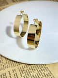 Celebrity Style Stainless Steel Round Earrings