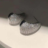 Zircon Water Drop Stud Earrings Wedding Jewelry