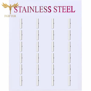 12 Pairs Minimalist Stud Earrings Stainless Steel Set