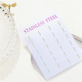 12 Pairs Minimalist Stud Earrings Stainless Steel Set