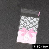 100pcs Self Adhesive Food Chocolate Soap Candy Bags 7.8x10+3cm