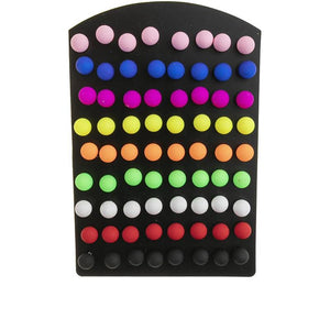 36pairs Candy Resin Circle Stud Earrings Set for Women Girls Jewelry Gift