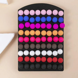 36pairs Candy Resin Circle Stud Earrings Set for Women Girls Jewelry Gift