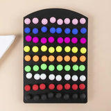36pairs Candy Resin Circle Stud Earrings Set for Women Girls Jewelry Gift