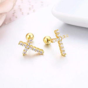 Cubic Zircon Small Stud Earrings for Women Kids Girls