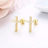 Cubic Zircon Small Stud Earrings for Women Kids Girls