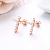 Cubic Zircon Small Stud Earrings for Women Kids Girls