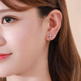 Cubic Zircon Small Stud Earrings for Women Kids Girls