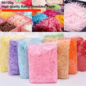 Colorful Crinkle Lafite Paper Raffia Filler - DIY Wedding Party Packaging