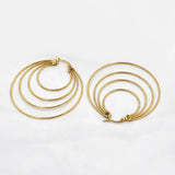 Geometric Big Hoop Earrings Stainless Steel Daily Statement Jewelry