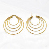 Geometric Big Hoop Earrings Stainless Steel Daily Statement Jewelry