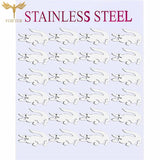 12 Pairs Stainless Steel Crocodile Stud Earrings Set for Women Girls