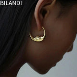 Vintage Moon Earrings for Women European American Style