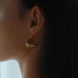 Vintage Moon Earrings for Women European American Style