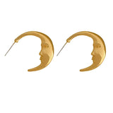 Vintage Moon Earrings for Women European American Style
