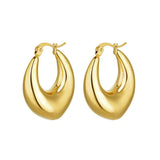Geometric Stainless Steel Hoop Earrings for Women Wedding Jewelry