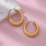 Geometric Stainless Steel Hoop Earrings for Women Wedding Jewelry