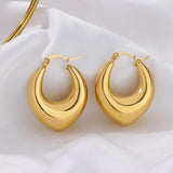 Geometric Stainless Steel Hoop Earrings for Women Wedding Jewelry