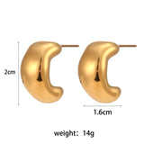 18K Plated Stainless Steel Stud Earrings For Woman