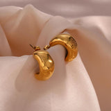 18K Plated Stainless Steel Stud Earrings For Woman