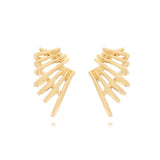 HUANQI Multi-layered Stud Earrings for Women Alloy Vintage