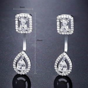 Cubic Zirconia Water Drop Earrings for Women