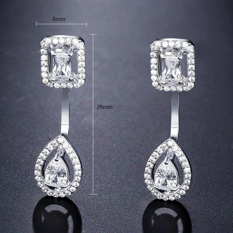 Cubic Zirconia Water Drop Earrings for Women
