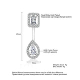 Cubic Zirconia Water Drop Earrings for Women