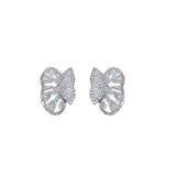 Korea Sweet Zircon Butterfly Stud Earrings for Women Statement Jewelry