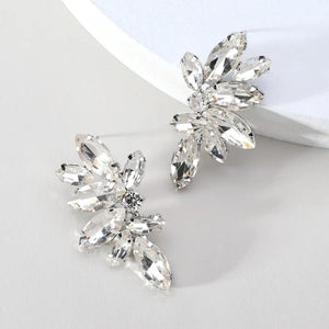 Geometric Crystal Stud Earrings Pendientes Party Jewelry