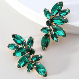 Geometric Crystal Stud Earrings Pendientes Party Jewelry