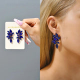 Geometric Crystal Stud Earrings Pendientes Party Jewelry