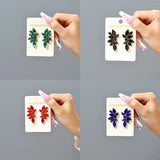 Geometric Crystal Stud Earrings Pendientes Party Jewelry
