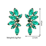 Geometric Crystal Stud Earrings Pendientes Party Jewelry